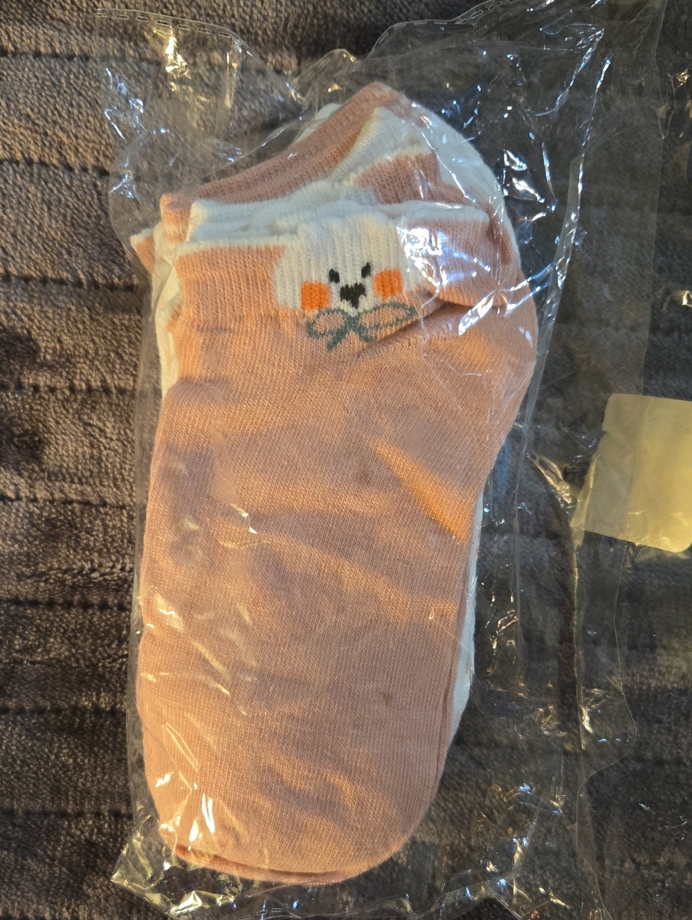 Girls' Pink & White Ankle Socks - 5 Pack